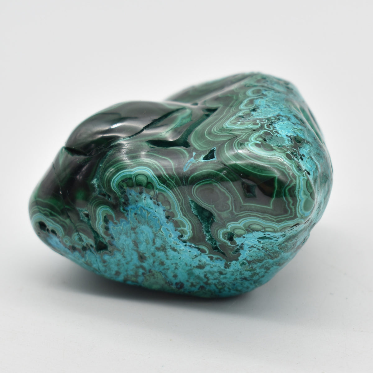 Malacolla Malachite Chrysocolla Polished Crystal Freeform from Congo - 360 grams - 1 Count - #15