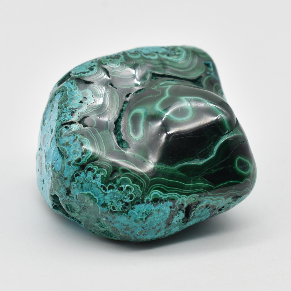 Malacolla Malachite Chrysocolla Polished Crystal Freeform from Congo - 360 grams - 1 Count - #15