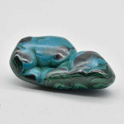 Malacolla Malachite Chrysocolla Polished Crystal Freeform from Congo - 139 grams - 1 Count - #17