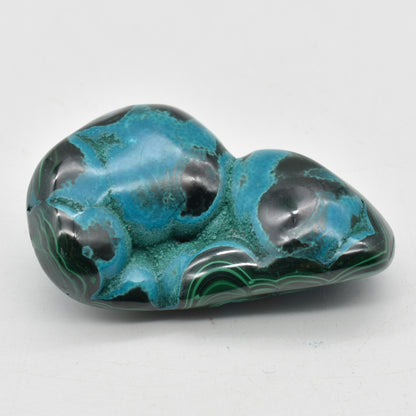 Malacolla Malachite Chrysocolla Polished Crystal Freeform from Congo - 139 grams - 1 Count - #17