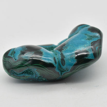 Malacolla Malachite Chrysocolla Polished Crystal Freeform from Congo - 139 grams - 1 Count - #17