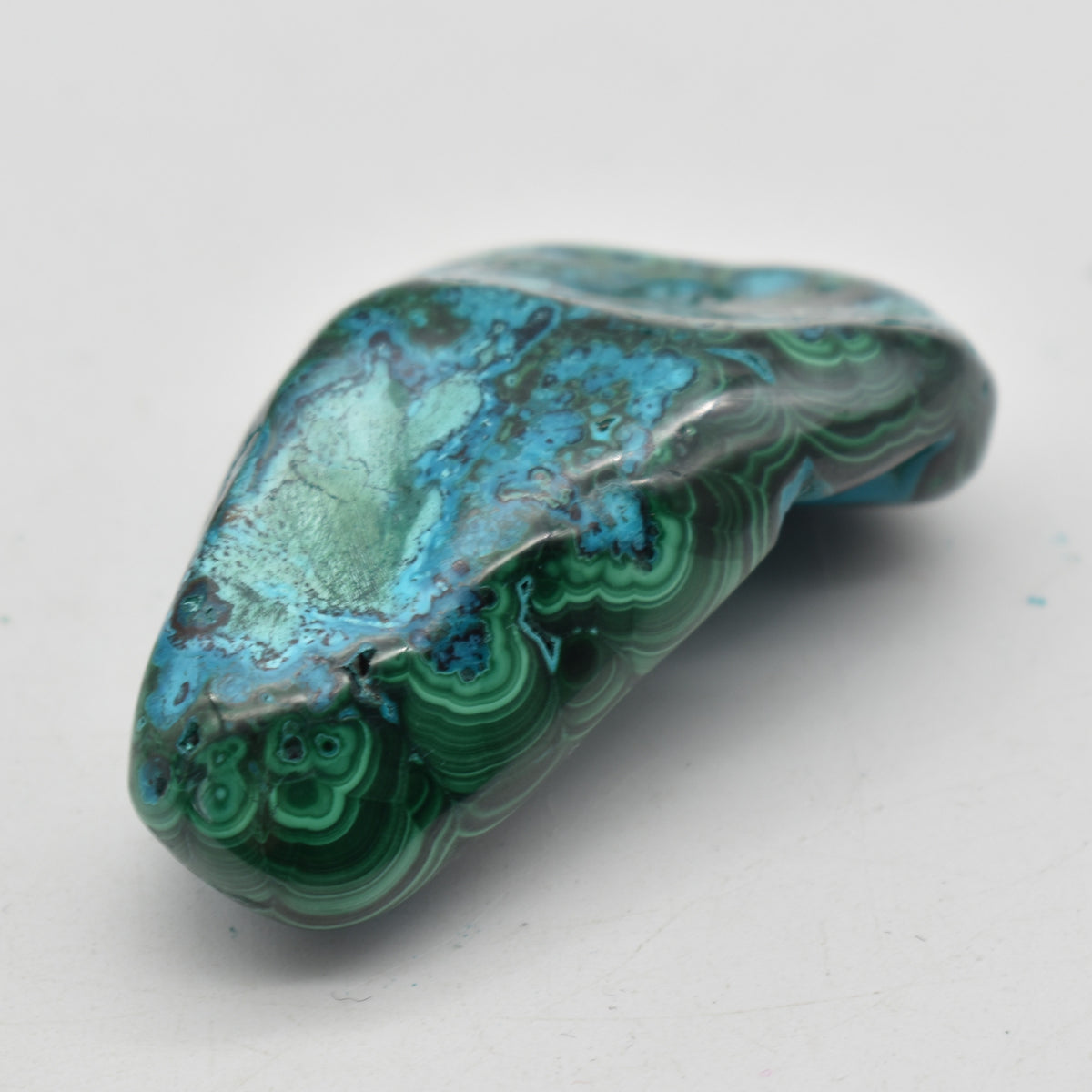 Malacolla Malachite Chrysocolla Polished Crystal Freeform from Congo - 139 grams - 1 Count - #17