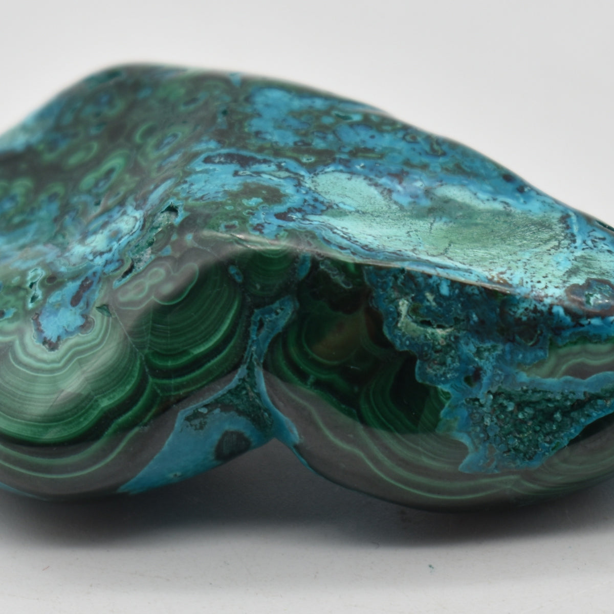 Malacolla Malachite Chrysocolla Polished Crystal Freeform from Congo - 139 grams - 1 Count - #17