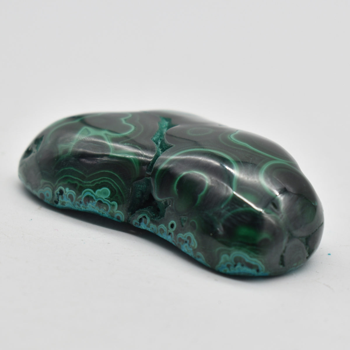 Malacolla Malachite Chrysocolla Polished Crystal Freeform from Congo - 125 grams - 1 Count - #18