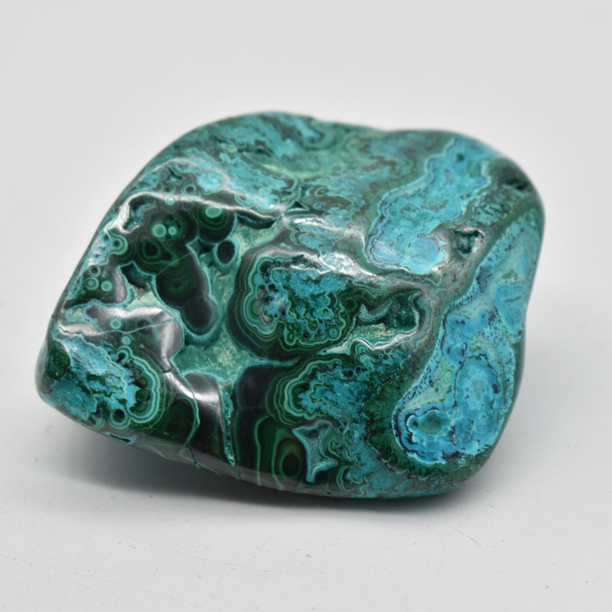 Malacolla Malachite Chrysocolla Polished Crystal Freeform from Congo - 207 grams - 1 Count - #19