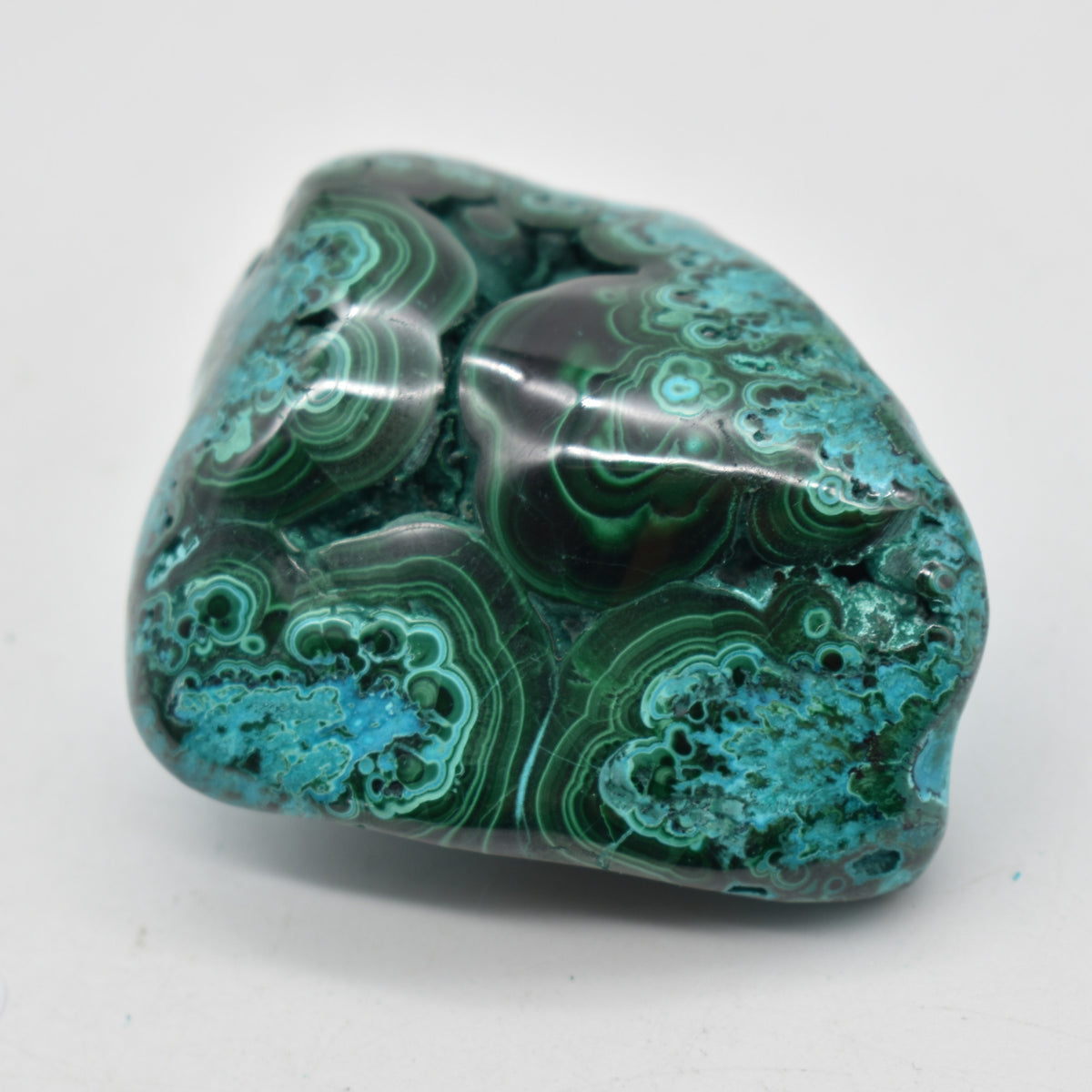 Malacolla Malachite Chrysocolla Polished Crystal Freeform from Congo - 207 grams - 1 Count - #19