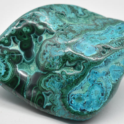 Malacolla Malachite Chrysocolla Polished Crystal Freeform from Congo - 207 grams - 1 Count - #19