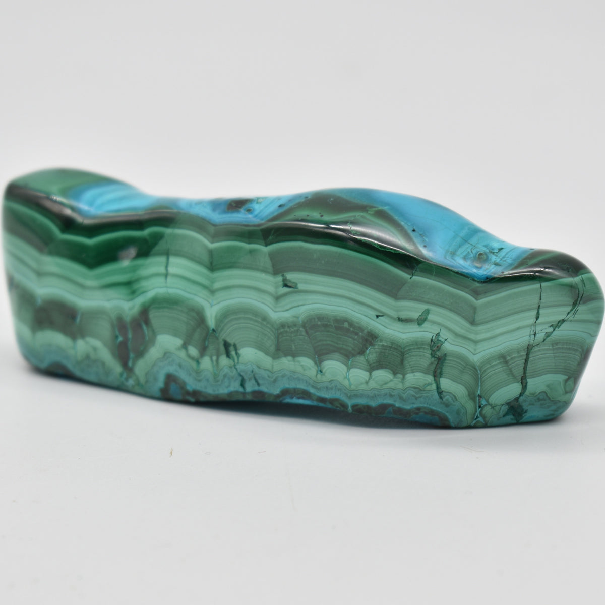 Malacolla Malachite Chrysocolla Polished Crystal Freeform from Congo - 154 grams - 1 Count - #22