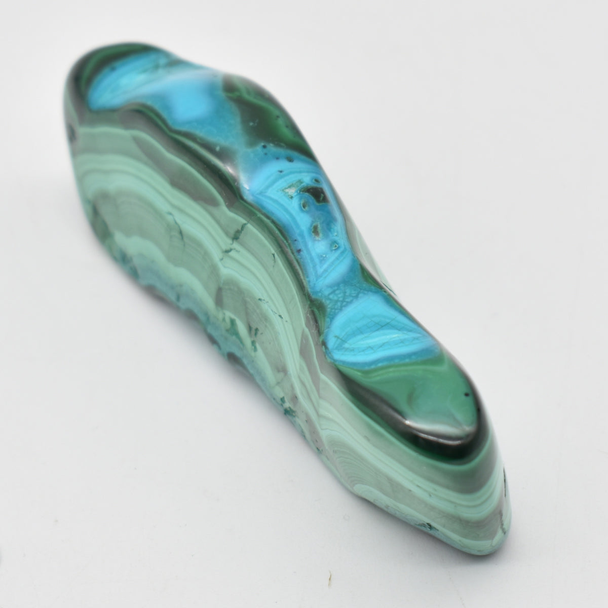 Malacolla Malachite Chrysocolla Polished Crystal Freeform from Congo - 154 grams - 1 Count - #22