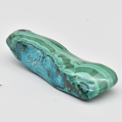 Malacolla Malachite Chrysocolla Polished Crystal Freeform from Congo - 154 grams - 1 Count - #22