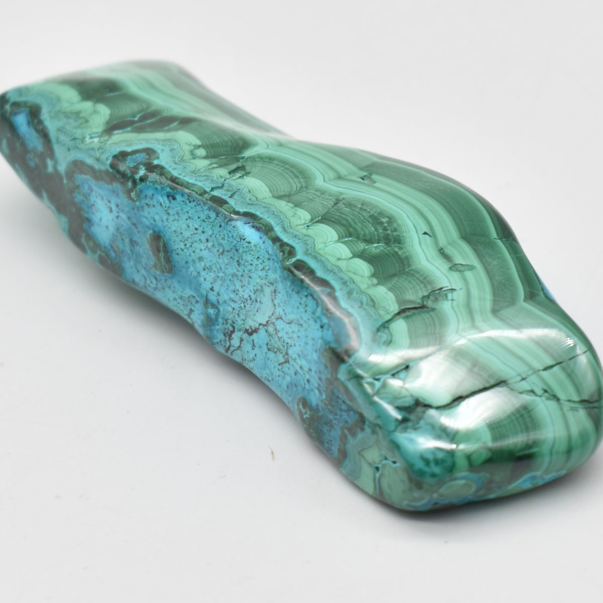 Malacolla Malachite Chrysocolla Polished Crystal Freeform from Congo - 154 grams - 1 Count - #22