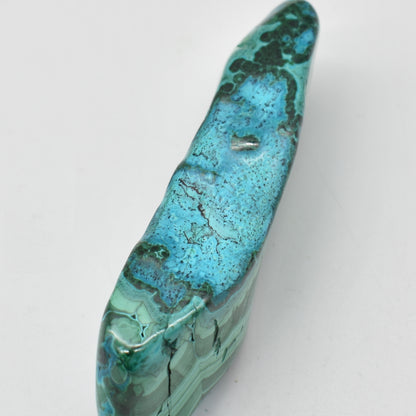 Malacolla Malachite Chrysocolla Polished Crystal Freeform from Congo - 154 grams - 1 Count - #22