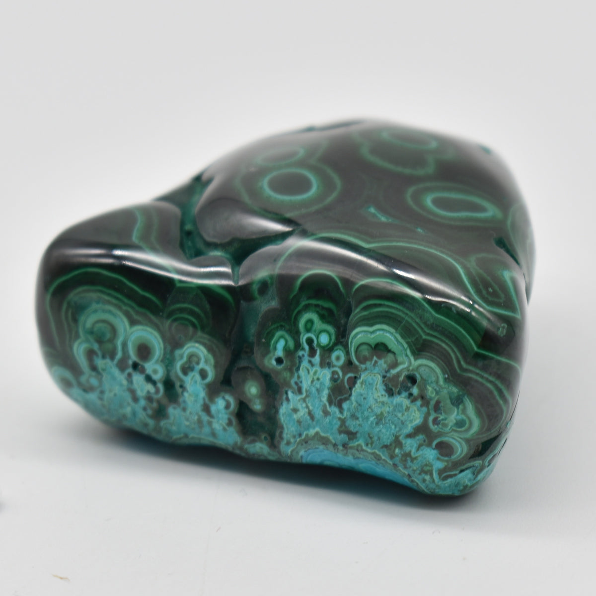 Malacolla Malachite Chrysocolla Polished Crystal Freeform from Congo - 187 grams - 1 Count - #23