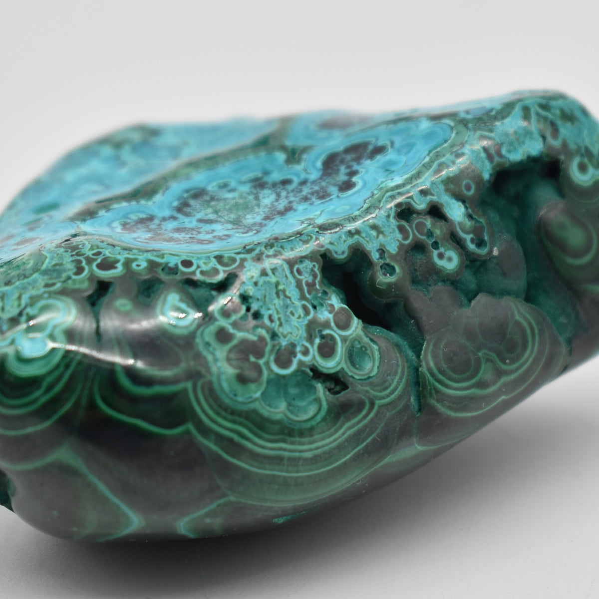 Malacolla Malachite Chrysocolla Polished Crystal Freeform from Congo - 187 grams - 1 Count - #23