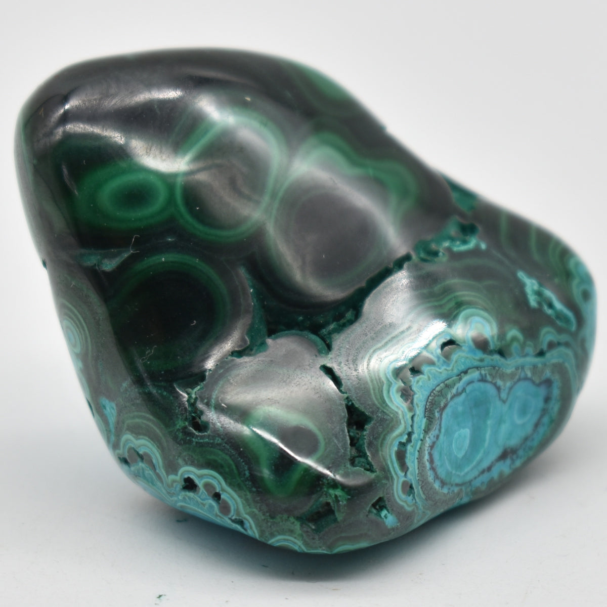 Malacolla Malachite Chrysocolla Polished Crystal Freeform from Congo - 68 grams - 1 Count - #24