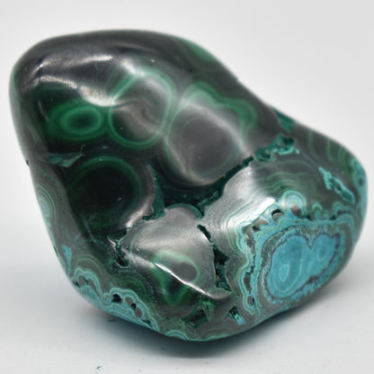 Malacolla Malachite Chrysocolla Polished Crystal Freeform from Congo - 68 grams - 1 Count - #24