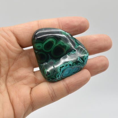 Malacolla Malachite Chrysocolla Polished Crystal Freeform from Congo - 68 grams - 1 Count - #24