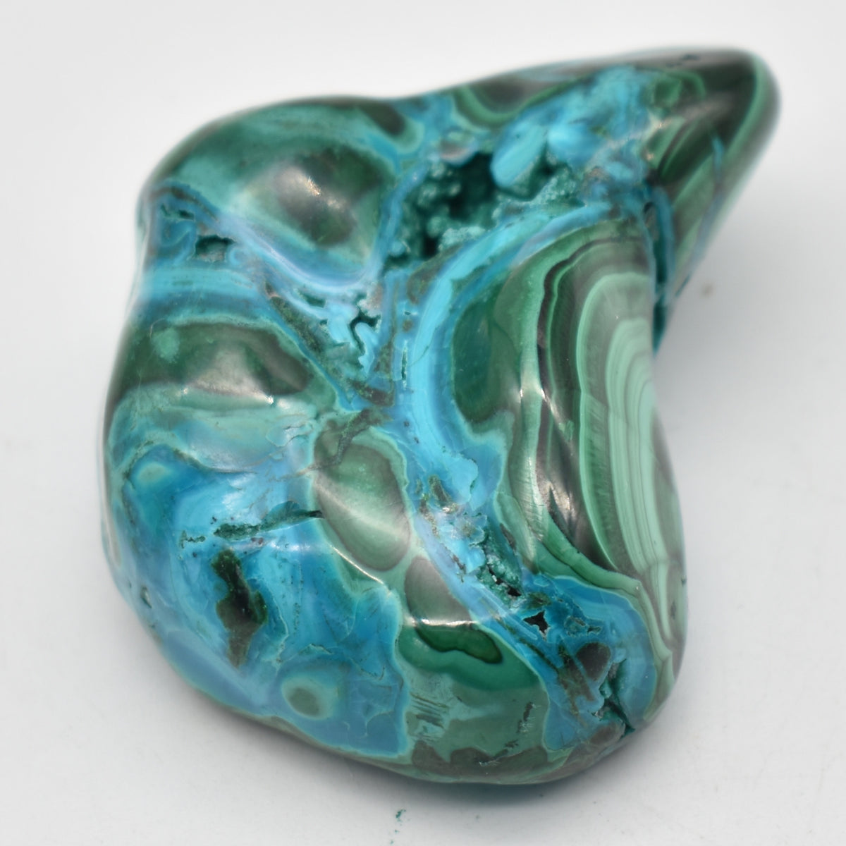 Malacolla Malachite Chrysocolla Polished Crystal Freeform from Congo - 101 grams - 1 Count - #26