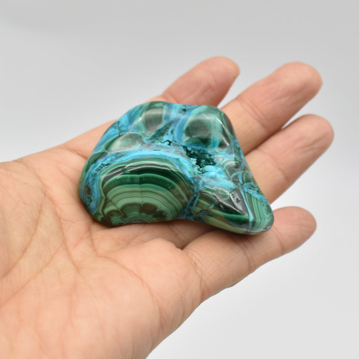 Malacolla Malachite Chrysocolla Polished Crystal Freeform from Congo - 101 grams - 1 Count - #26