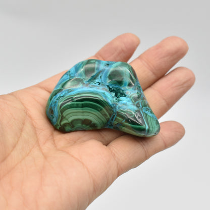 Malacolla Malachite Chrysocolla Polished Crystal Freeform from Congo - 101 grams - 1 Count - #26