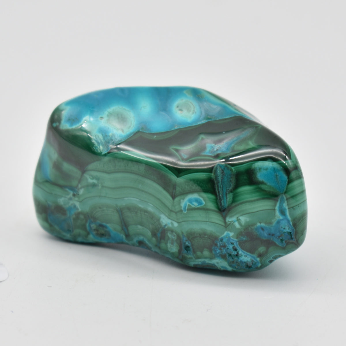 Malacolla Malachite Chrysocolla Polished Crystal Freeform from Congo - 109 grams - 1 Count - #28