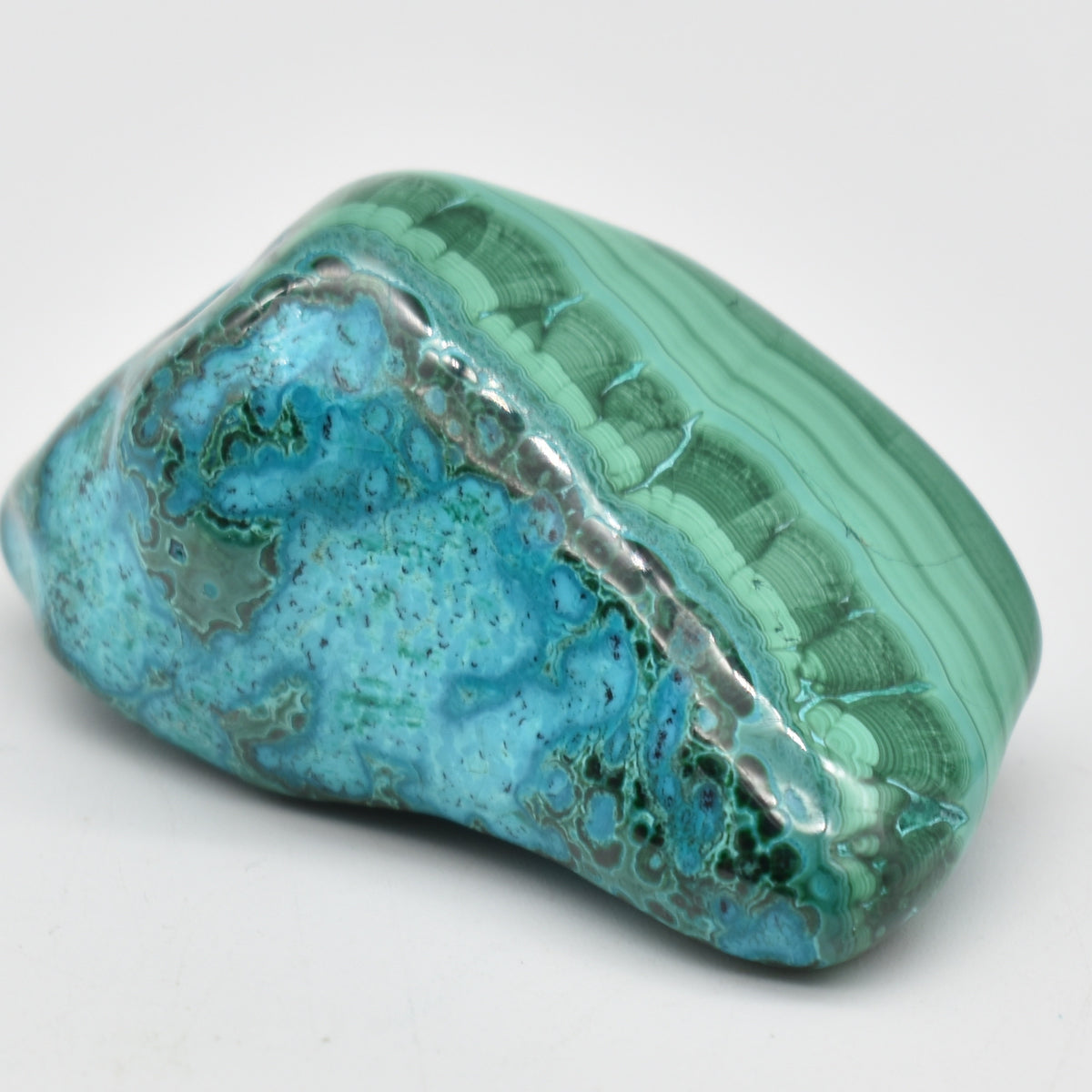 Malacolla Malachite Chrysocolla Polished Crystal Freeform from Congo - 109 grams - 1 Count - #28