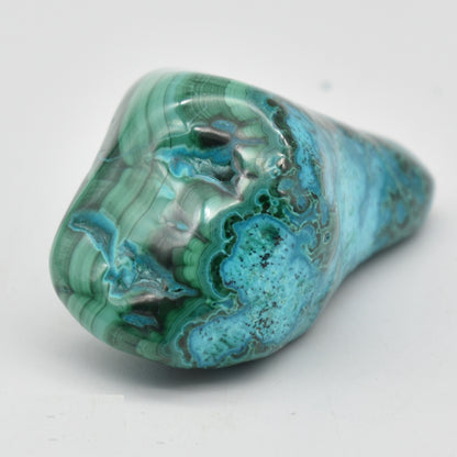 Malacolla Malachite Chrysocolla Polished Crystal Freeform from Congo - 109 grams - 1 Count - #28