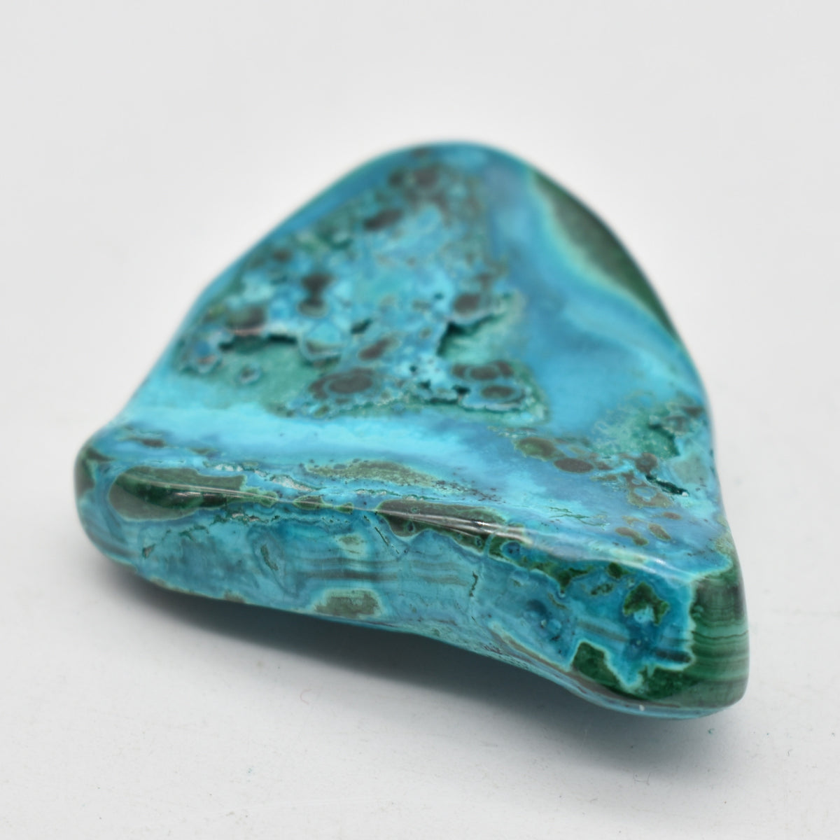 Malacolla Malachite Chrysocolla Polished Crystal Freeform from Congo - 77 grams - 1 Count - #30