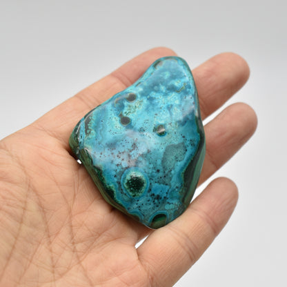 Malacolla Malachite Chrysocolla Polished Crystal Freeform from Congo - 77 grams - 1 Count - #30