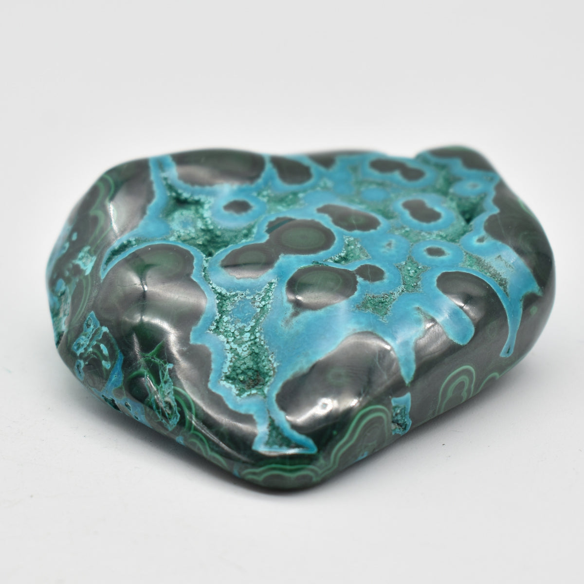 Malacolla Malachite Chrysocolla Polished Crystal Freeform from Congo - 203 grams - 1 Count - #33