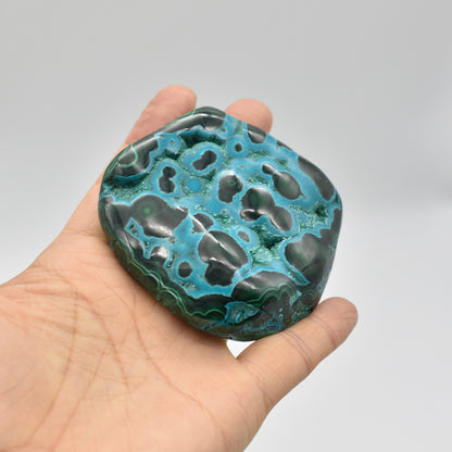 Malacolla Malachite Chrysocolla Polished Crystal Freeform from Congo - 203 grams - 1 Count - #33