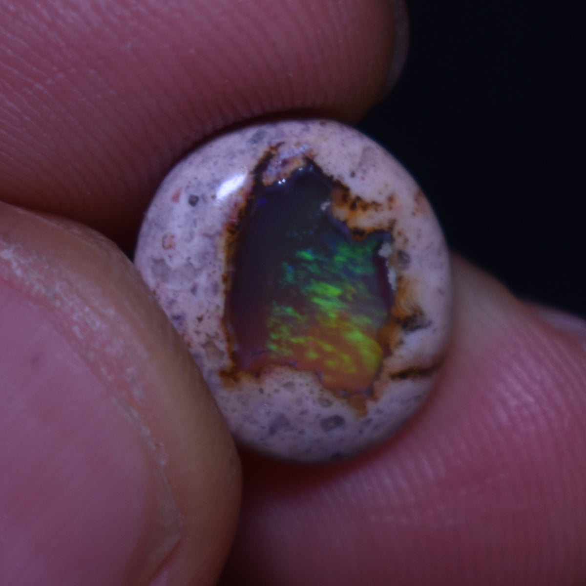 Mexican Cantera Galaxy Opal, Matrix Cabochon Stone 3.9ct - #05