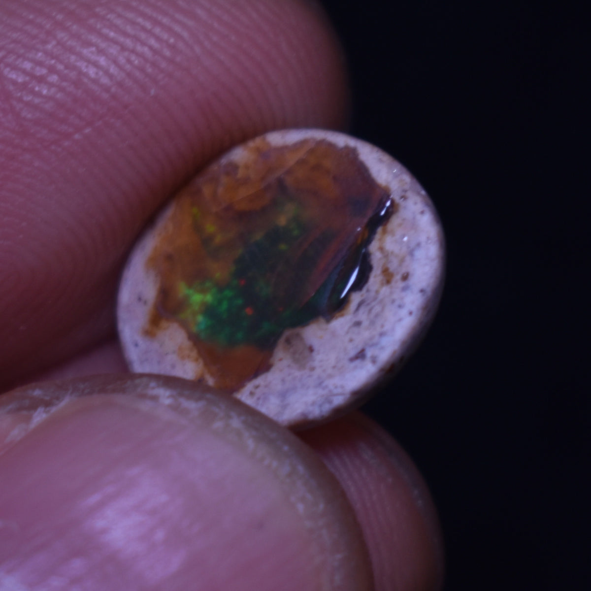 Mexican Cantera Galaxy Opal, Matrix Cabochon Stone 3.9ct - #05