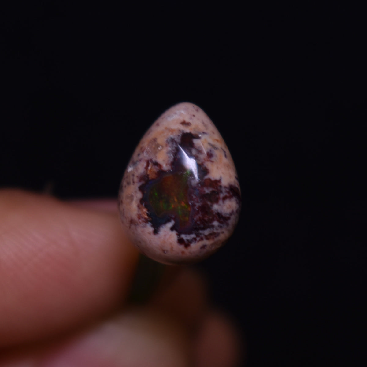 Mexican Cantera Galaxy Opal, Matrix Cabochon Stone 3.9ct - #10