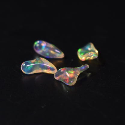 Mexican Polished Fire Contraluz Opal Chips, Stones - 4 Count - 1.5ct - #20