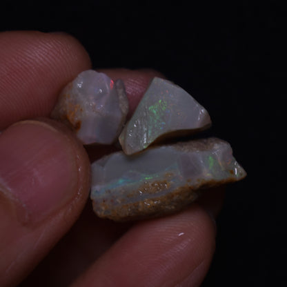 Mintabie Semi-Black Raw Rough Opals - 3 Count - Specimen from South Australia, 22.75ct weight #42