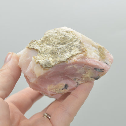 Raw Peruvian Pink Opal Rough Crystal Specimen Rock from Peru - 343 grams #06