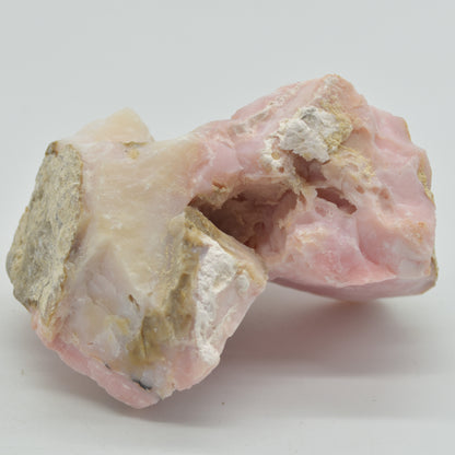 Raw Peruvian Pink Opal Rough Crystal Specimen Rock from Peru - 343 grams #06
