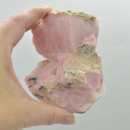 Raw Peruvian Pink Opal Rough Crystal Specimen Rock from Peru - 343 grams #06
