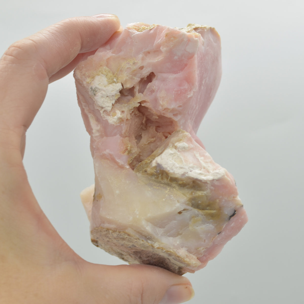 Raw Peruvian Pink Opal Rough Crystal Specimen Rock from Peru - 343 grams #06