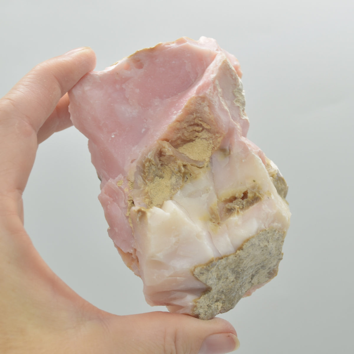 Raw Peruvian Pink Opal Rough Crystal Specimen Rock from Peru - 343 grams #06