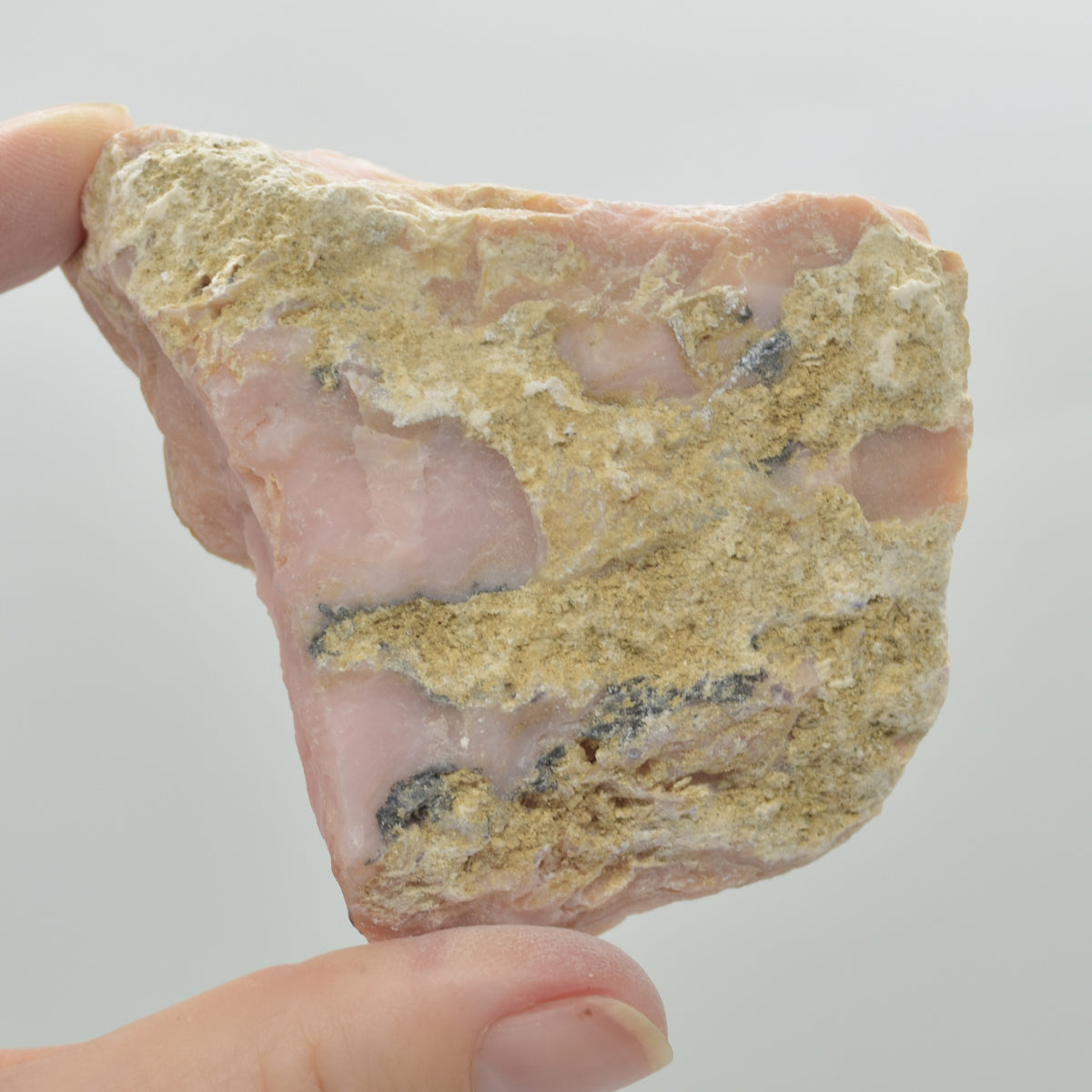 Raw Peruvian Pink Opal Rough Crystal Specimen Rock from Peru - 116 grams #07