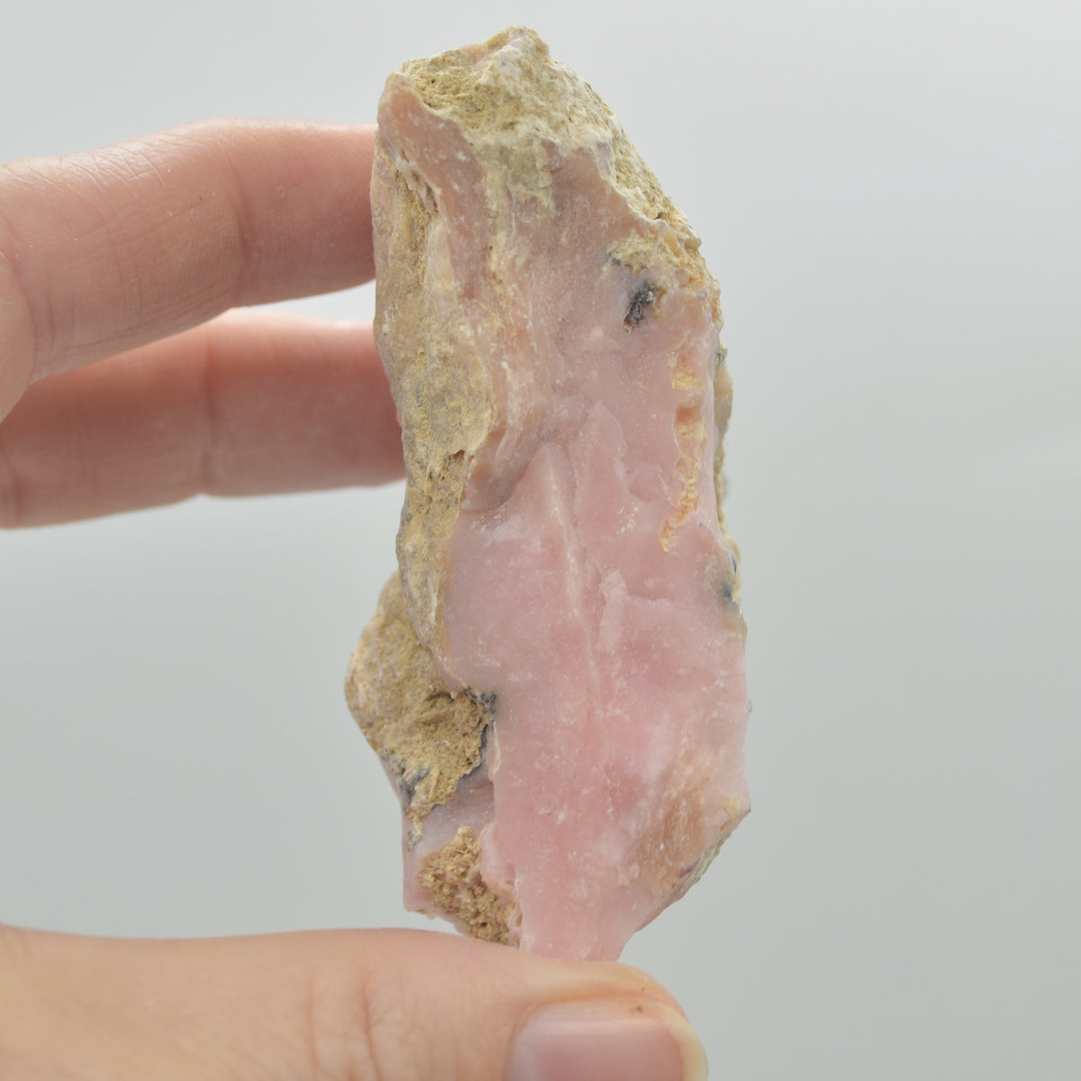 Raw Peruvian Pink Opal Rough Crystal Specimen Rock from Peru - 116 grams #07