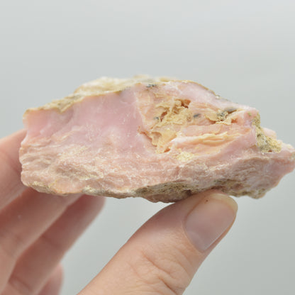 Raw Peruvian Pink Opal Rough Crystal Specimen Rock from Peru - 116 grams #07