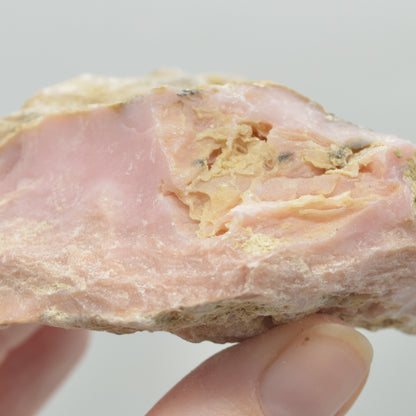 Raw Peruvian Pink Opal Rough Crystal Specimen Rock from Peru - 116 grams #07