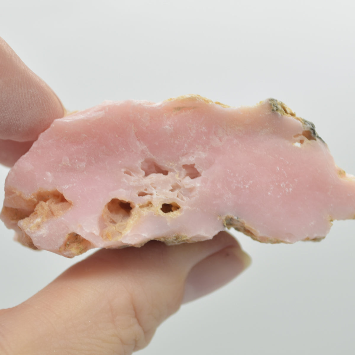 Raw Peruvian Pink Opal Rough Crystal Specimen Rock from Peru - 52 grams #08