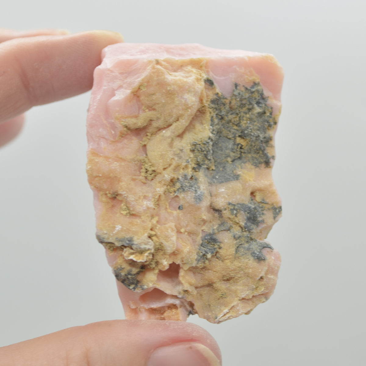 Raw Peruvian Pink Opal Rough Crystal Specimen Rock from Peru - 52 grams #08