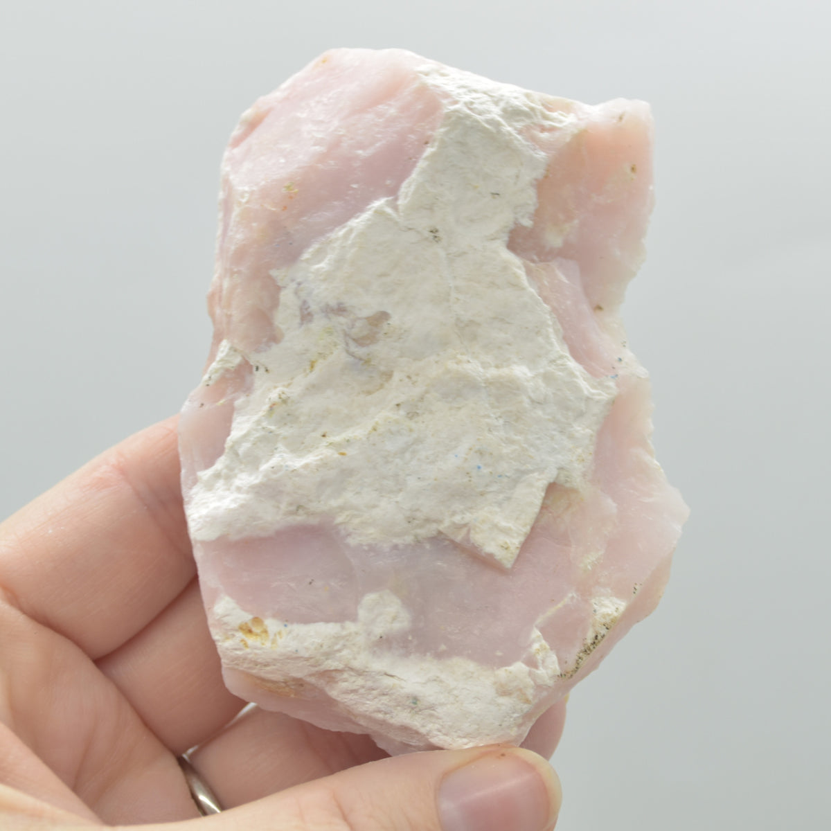 Raw Peruvian Pink Opal Rough Crystal Specimen Rock from Peru - 105 grams #12