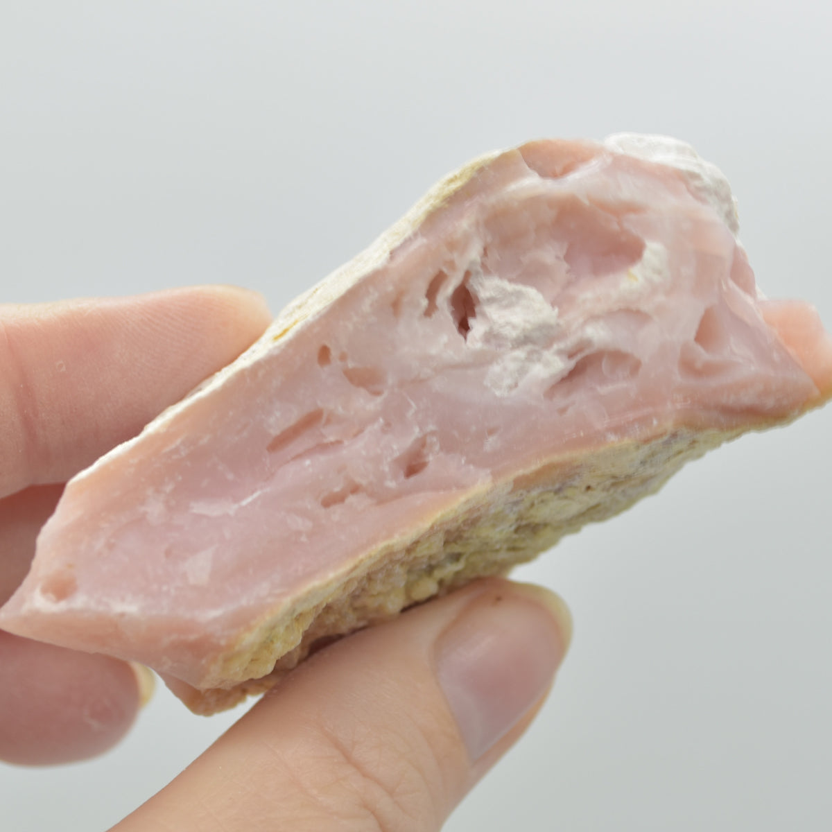 Raw Peruvian Pink Opal Rough Crystal Specimen Rock from Peru - 75 grams #13