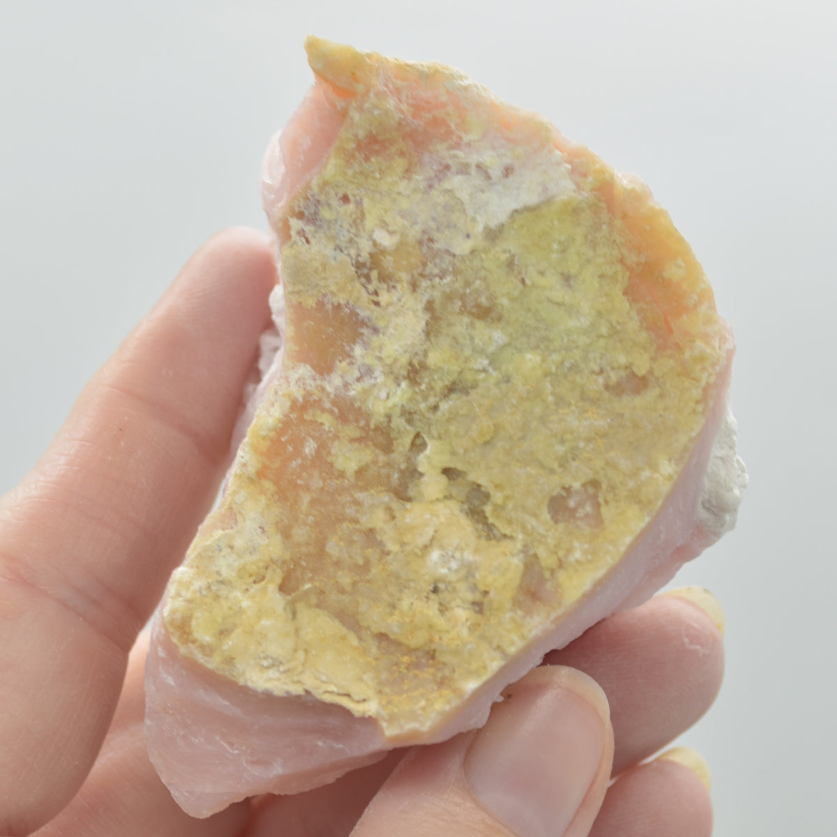 Raw Peruvian Pink Opal Rough Crystal Specimen Rock from Peru - 75 grams #13